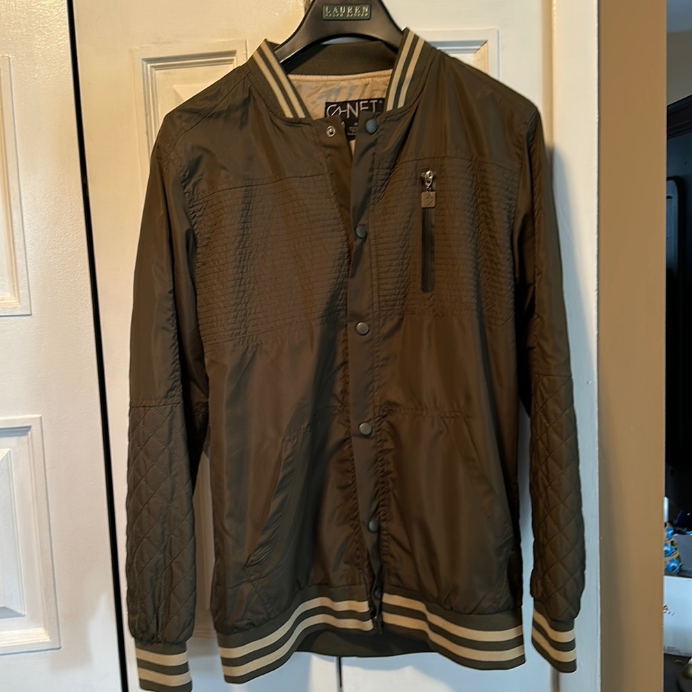 Military Green Rain Bomber Jacket